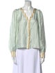 La Prestic Ouiston Silk Striped Blouse