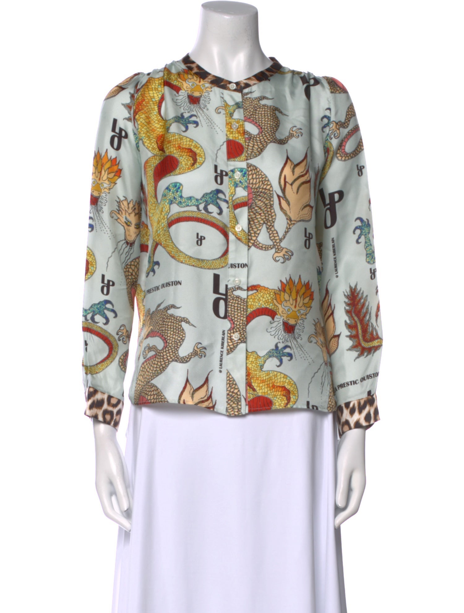 La Prestic Ouiston Silk Printed Blouse