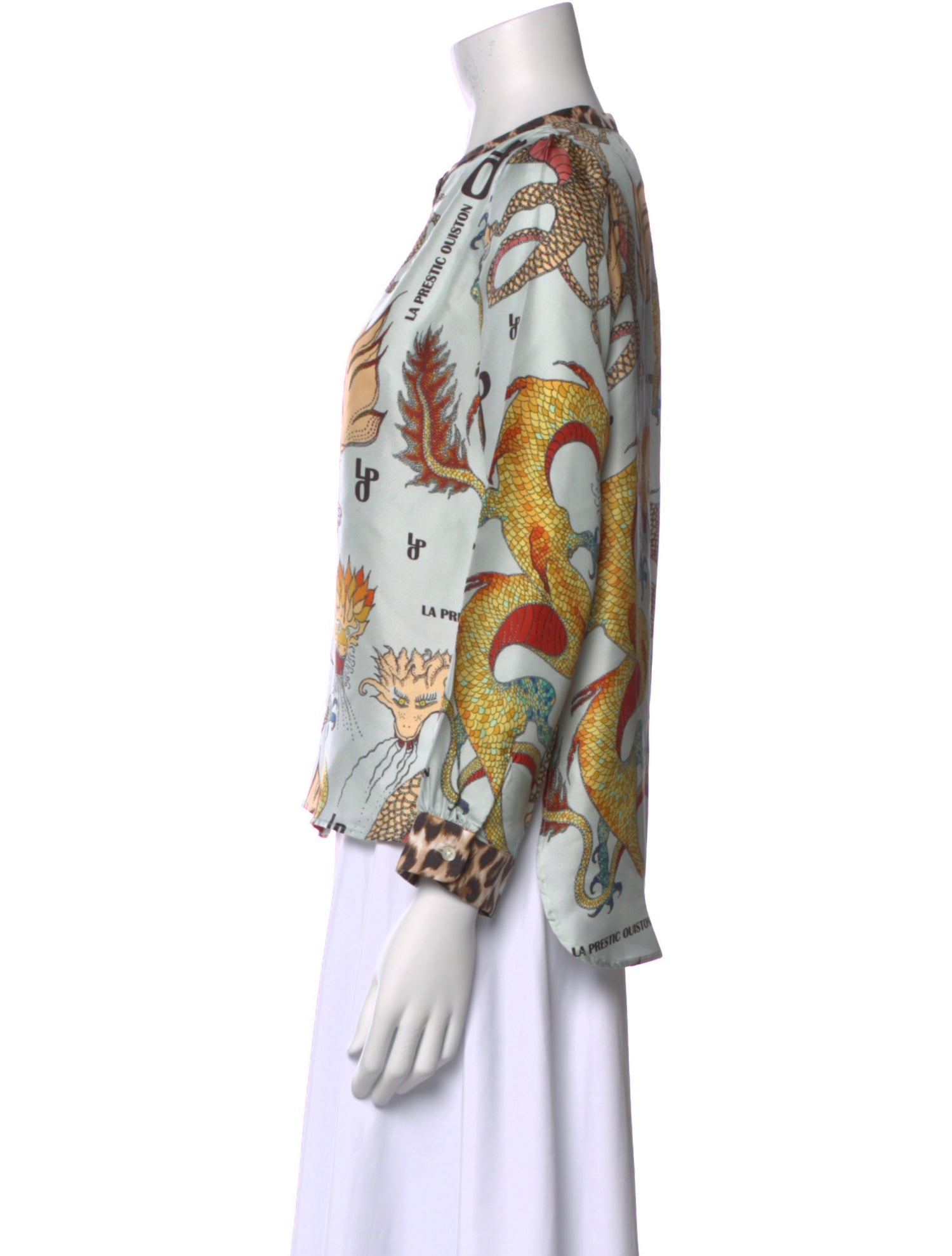 La Prestic Ouiston Silk Printed Blouse