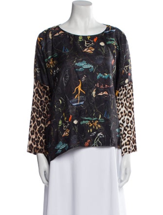 La Prestic Ouiston Silk Printed Blouse