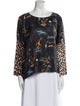 La Prestic Ouiston Silk Printed Blouse