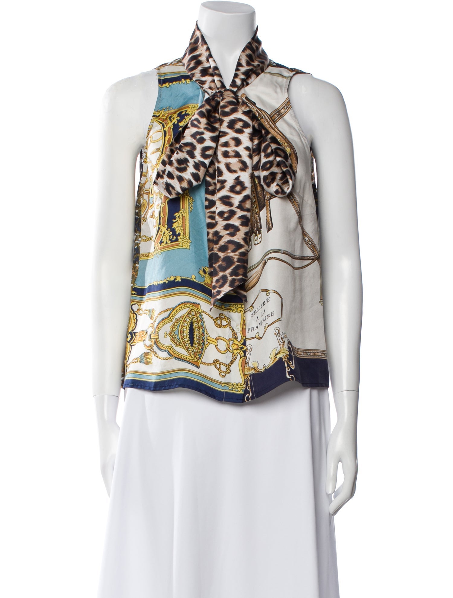 La Prestic Ouiston Silk Printed Blouse