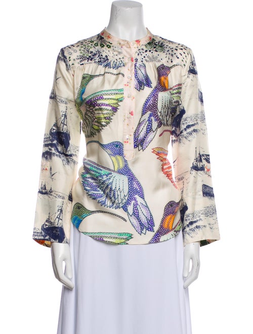 La Prestic Ouiston Silk Printed Blouse