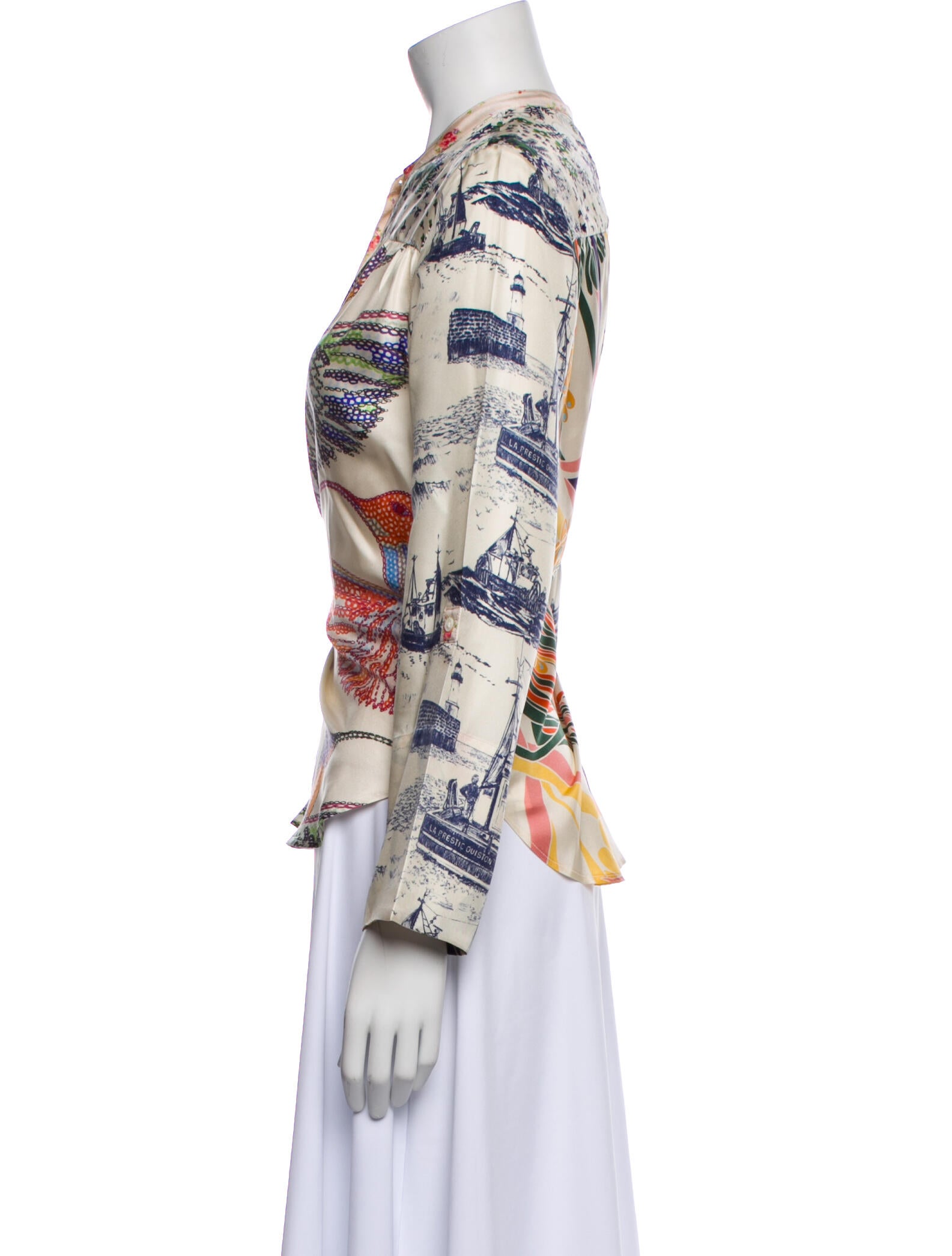 La Prestic Ouiston Silk Printed Blouse