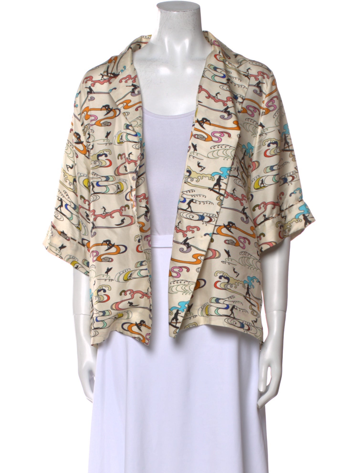 La Prestic Ouiston Silk Printed Blouse