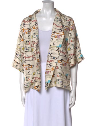 La Prestic Ouiston Silk Printed Blouse