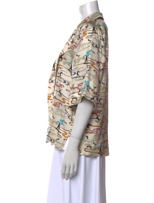 La Prestic Ouiston Silk Printed Blouse