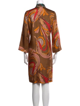 La Prestic Ouiston Silk Knee-Length Dress