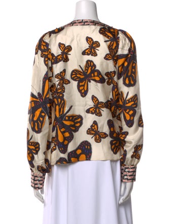 La Prestic Ouiston Silk Printed Blouse