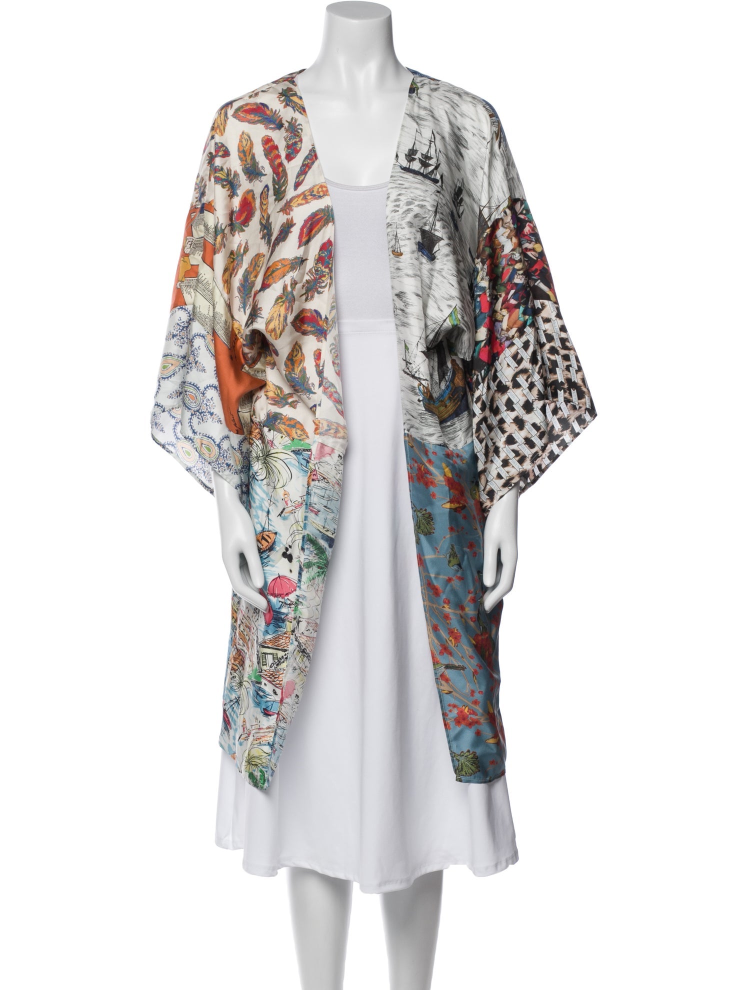 La Prestic Ouiston Silk Printed Jacket