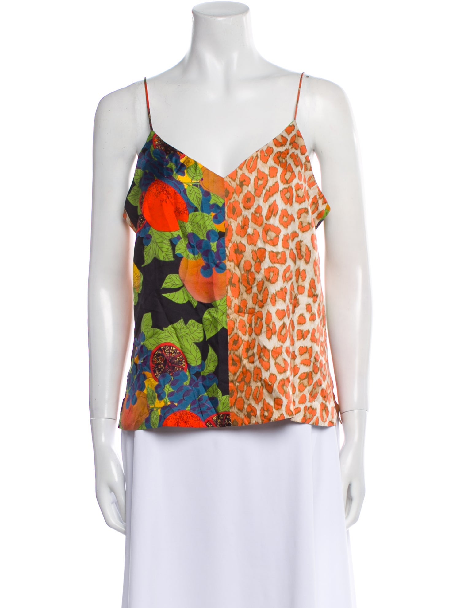 La Prestic Ouiston Silk Floral Print Top