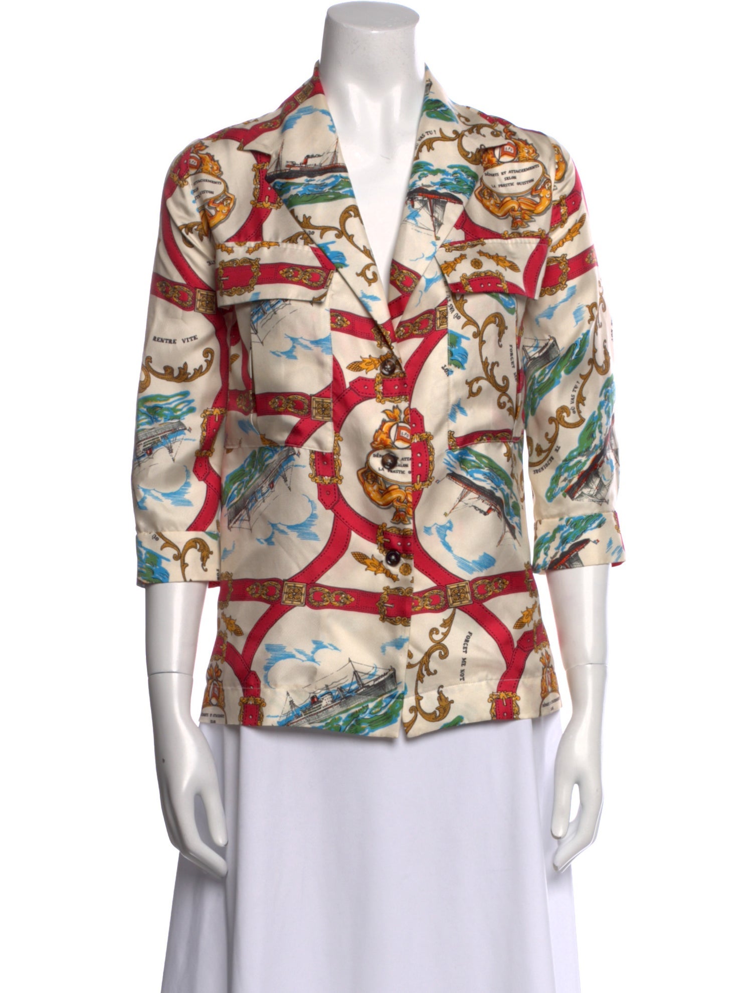 La Prestic Ouiston Silk Printed Blouse
