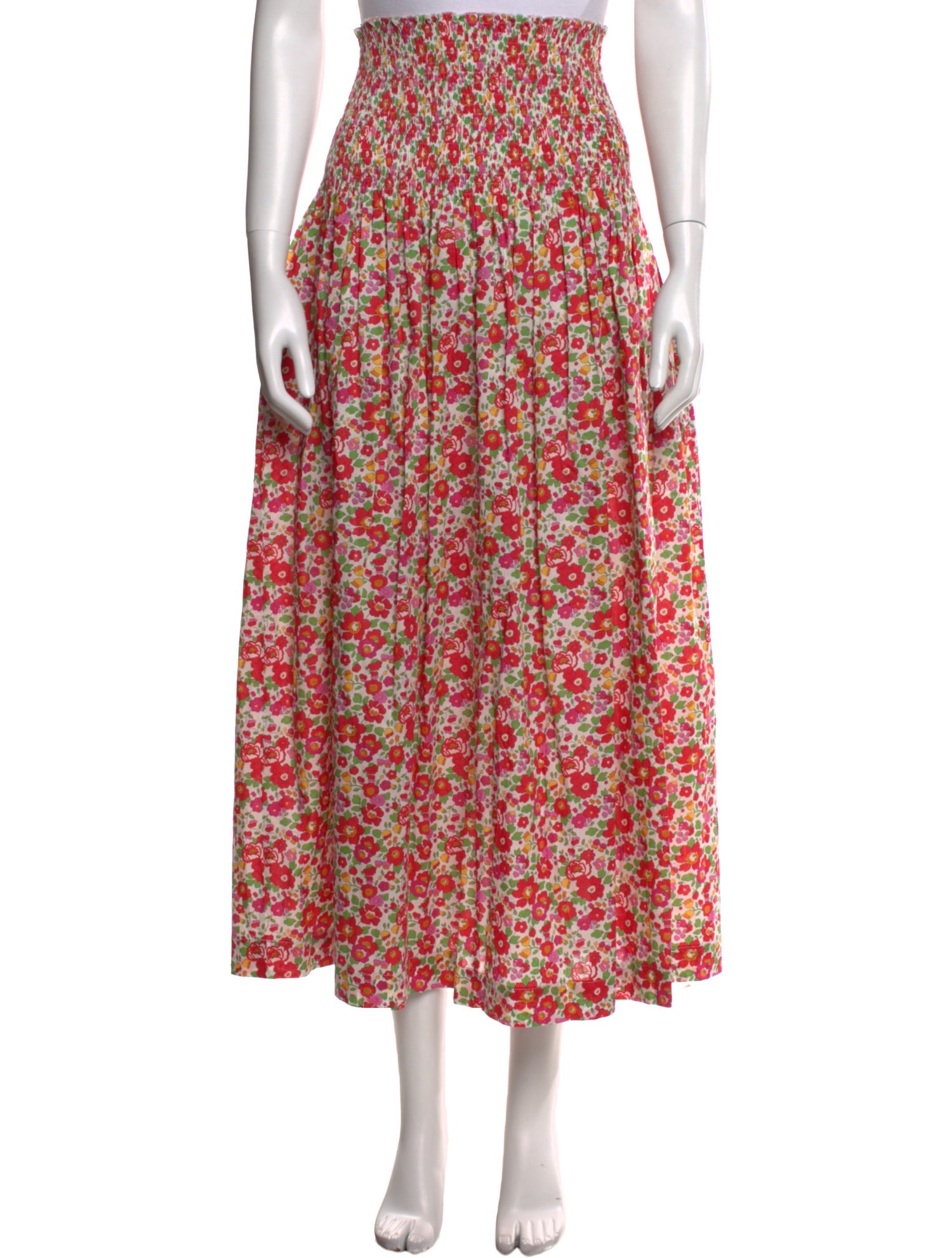 La Prestic Ouiston Floral Print Midi Length Skirt