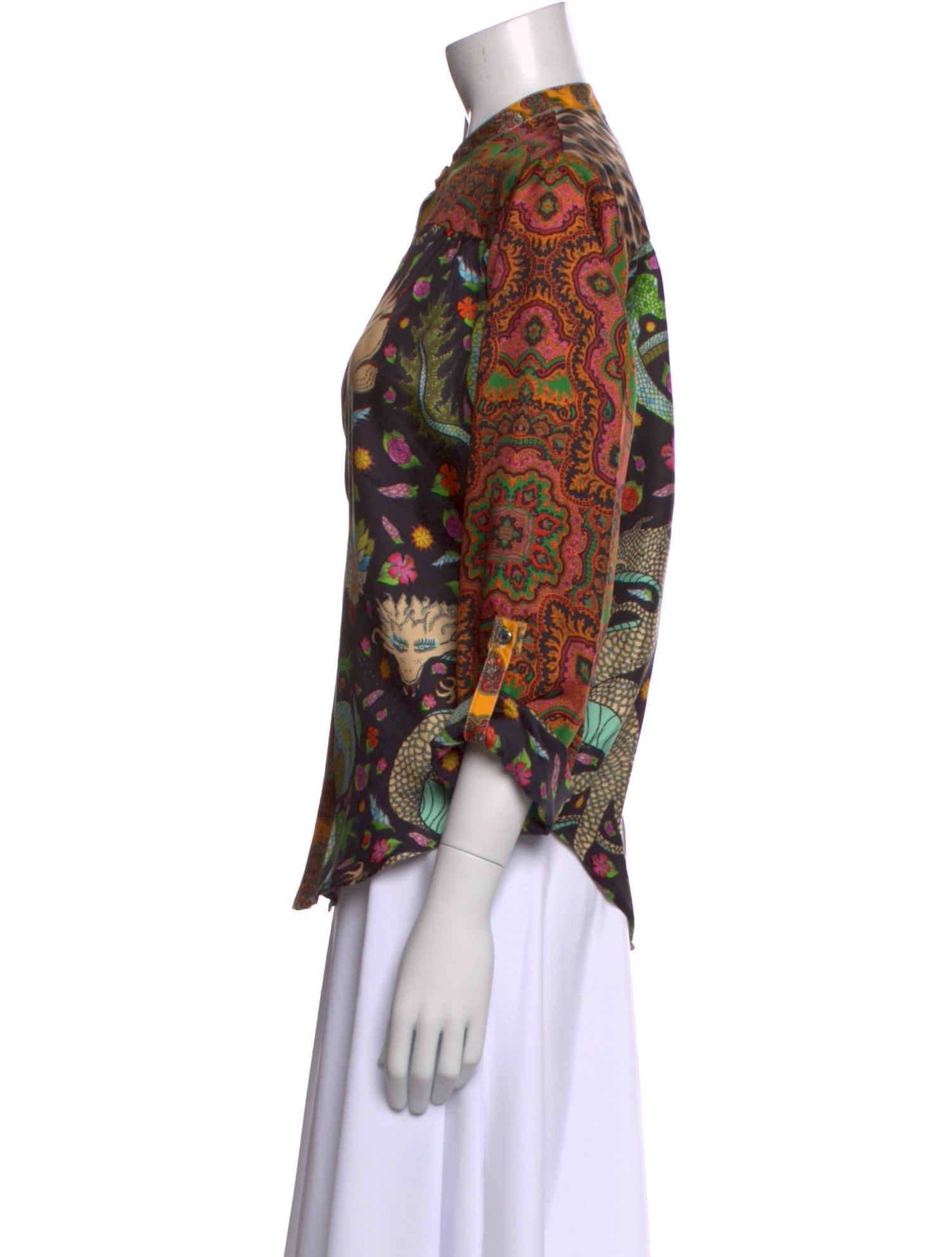 La Prestic Ouiston Silk Printed Blouse