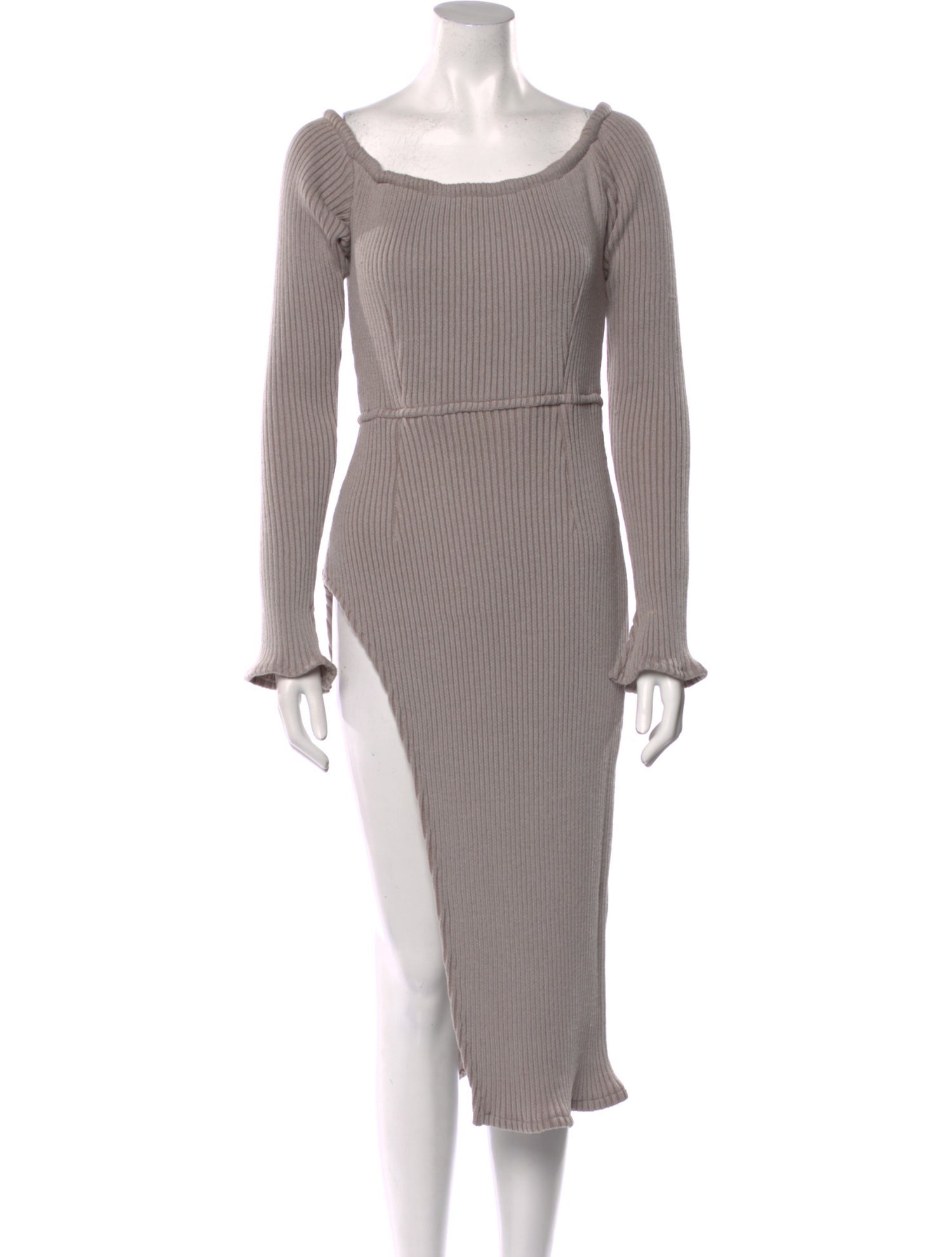 LaQuan Smith Bateau Neckline Knee-Length Dress