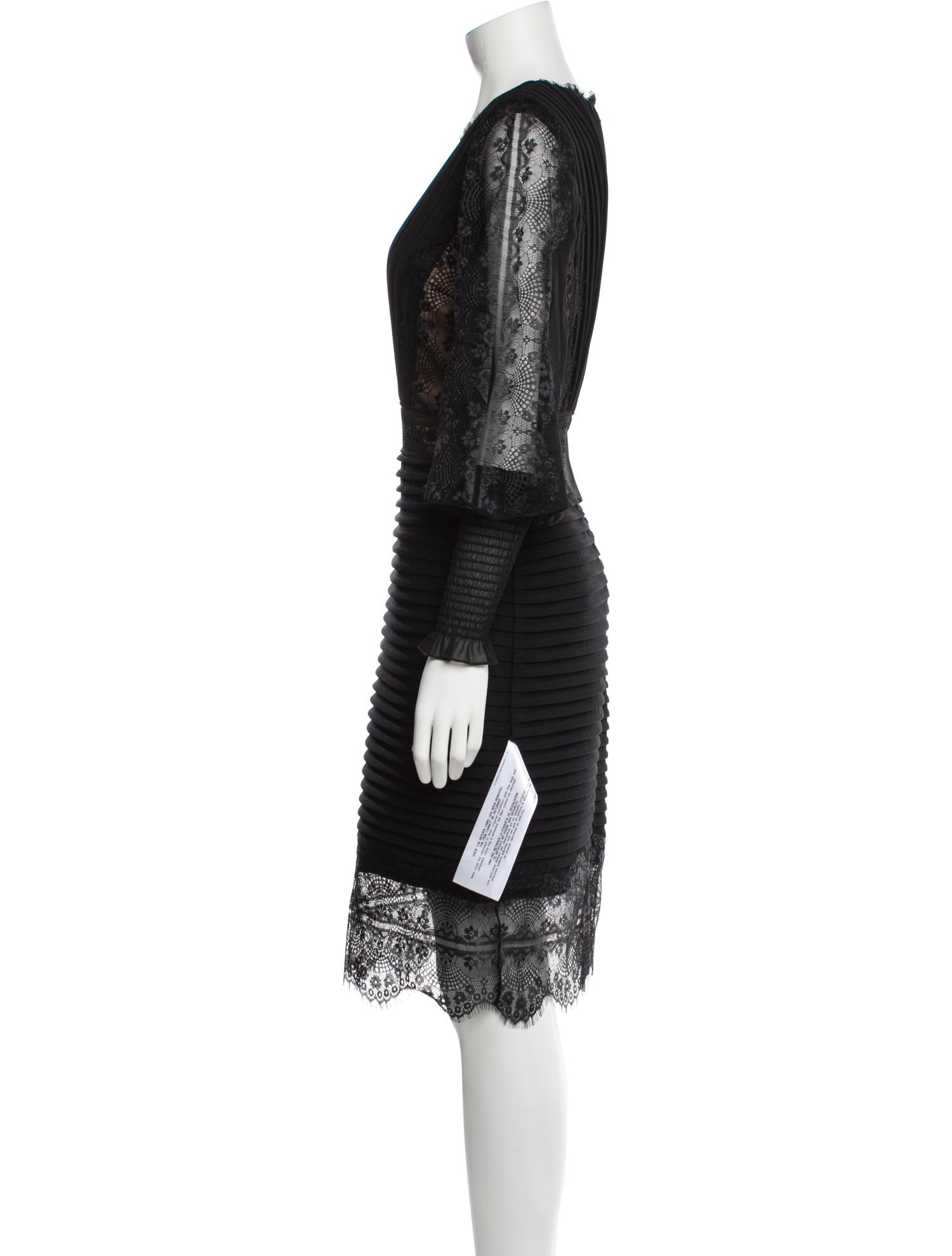 LaQuan Smith Lambskin Long Dress