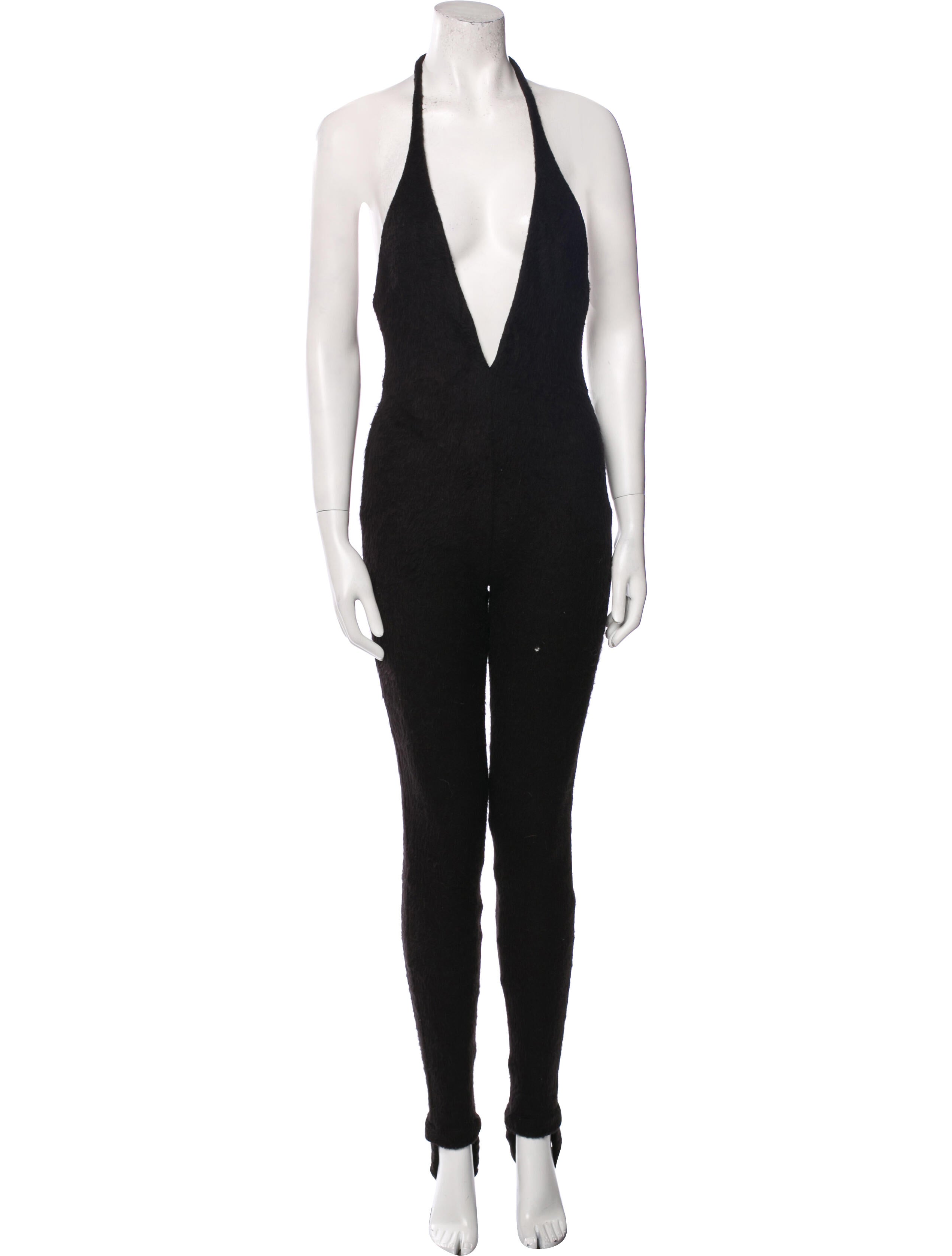 LaQuan Smith Plunge Neckline Jumpsuit