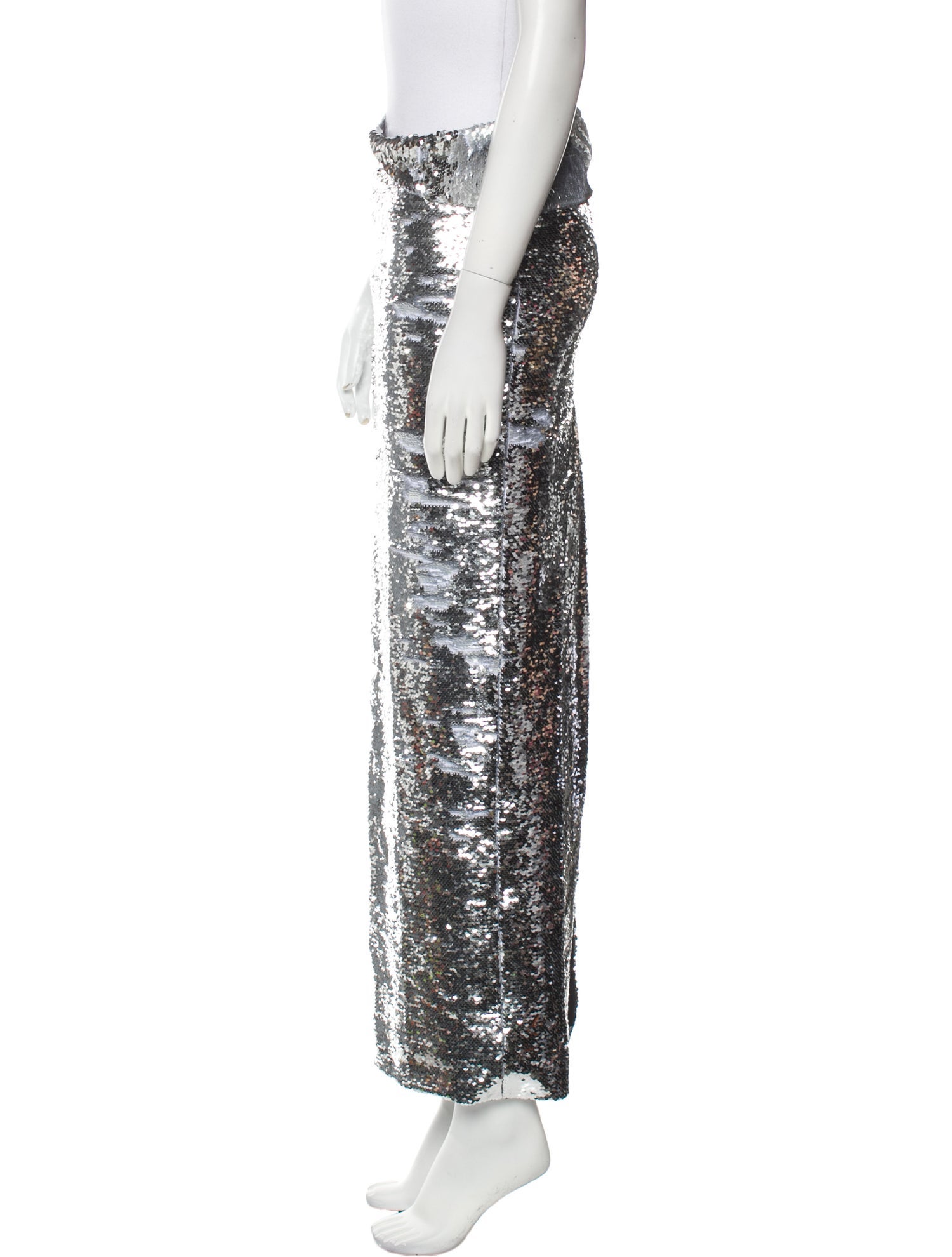 LaQuan Smith Sequin Embellishments Midi Length Skirt