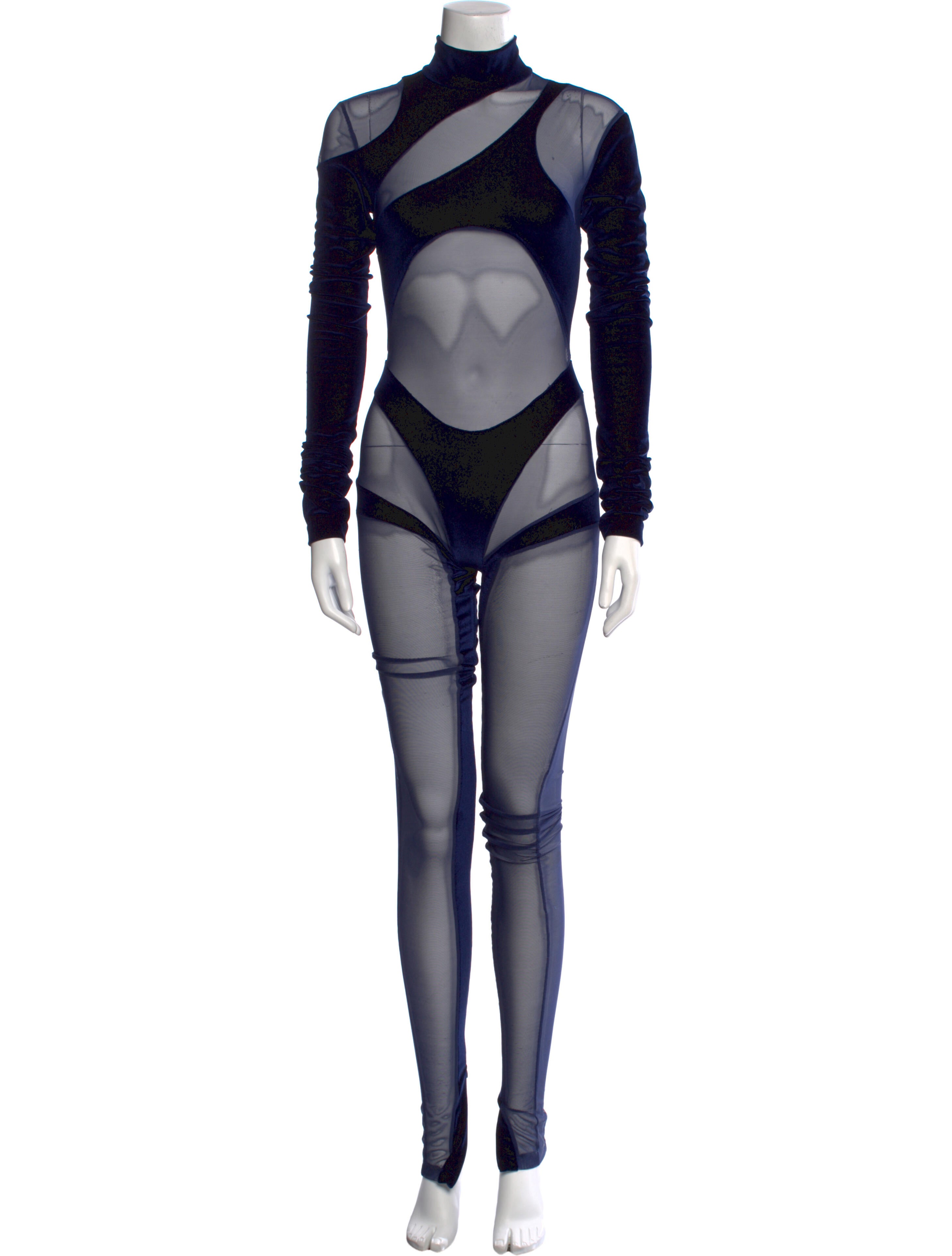 LaQuan Smith Mock Neck Jumpsuit