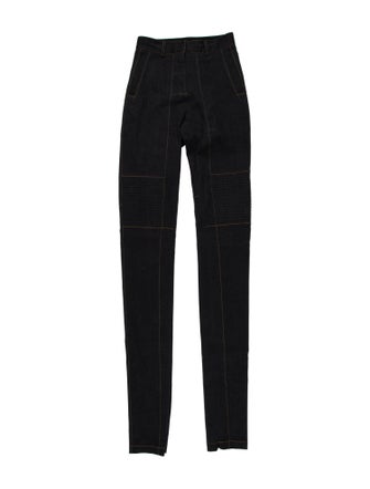 LaQuan Smith High-Rise Straight Leg Jeans