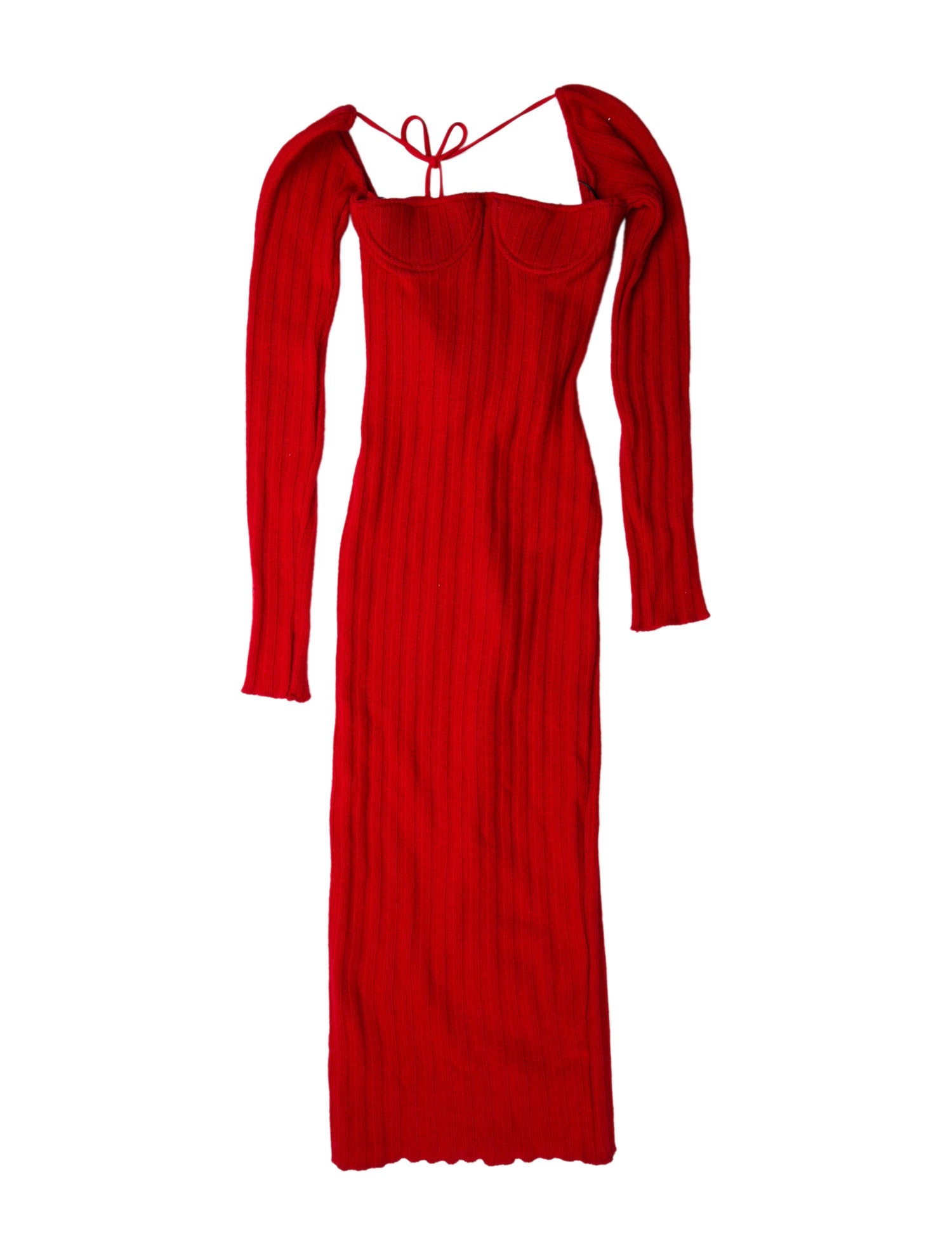 LaQuan Smith Square Neckline Midi Length Dress