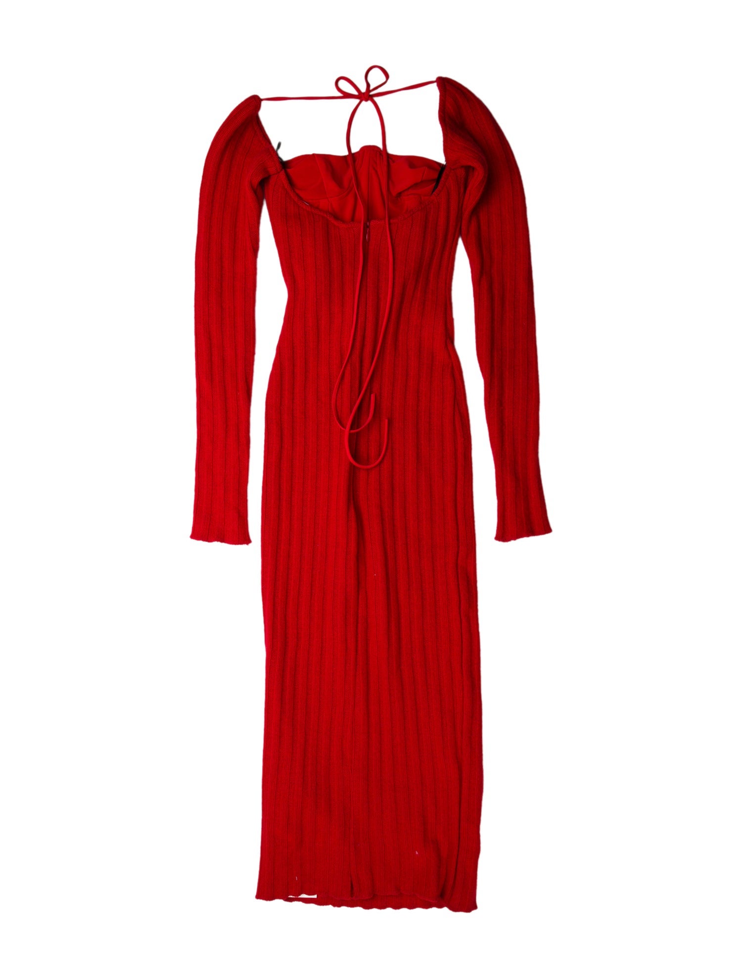 LaQuan Smith Square Neckline Midi Length Dress