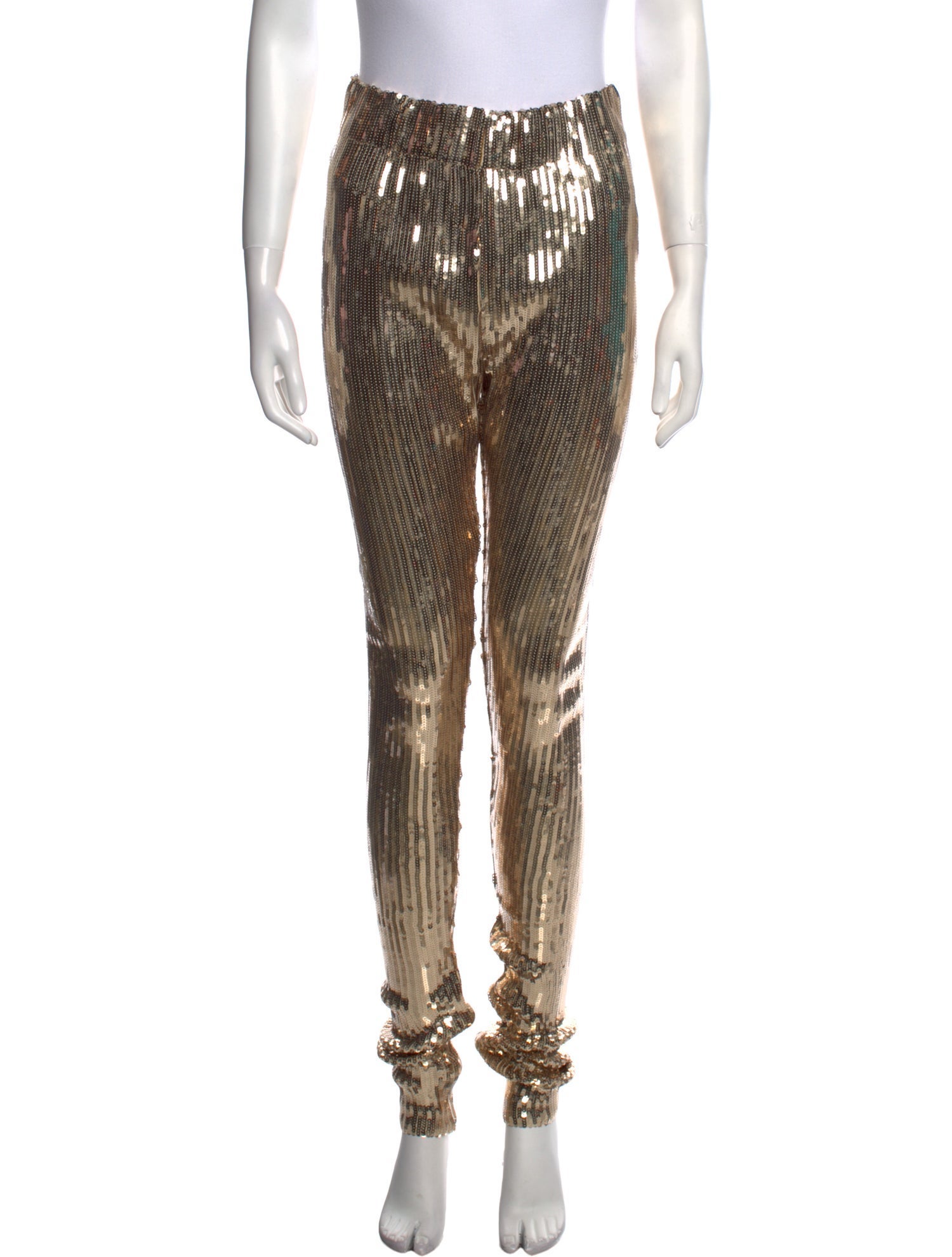 LaQuan Smith Silk Skinny Leg Pants