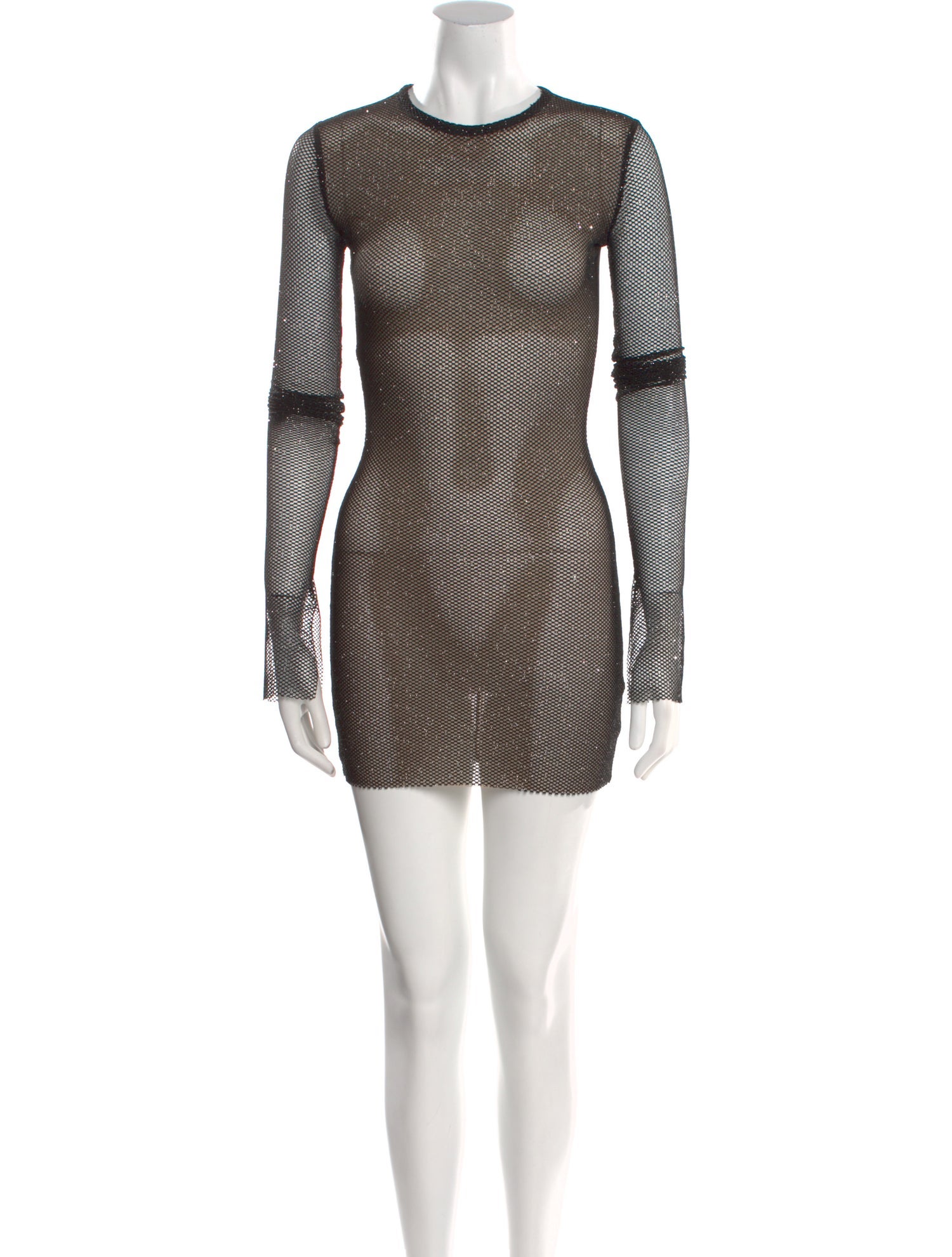 LaQuan Smith Crew Neck Mini Dress