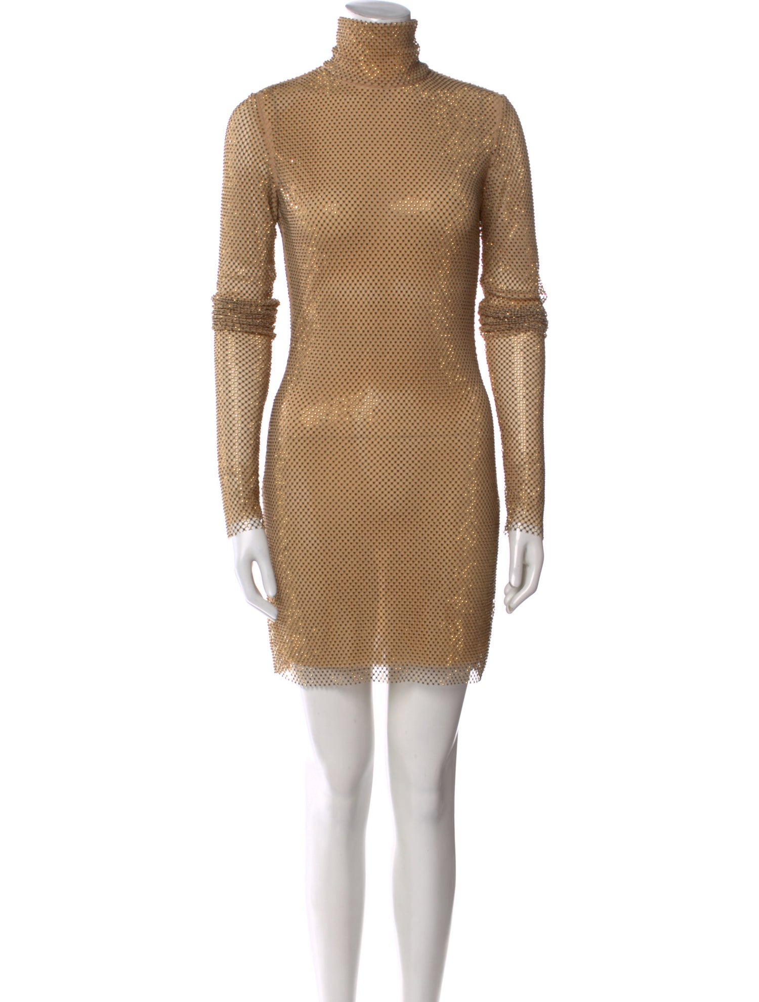 LaQuan Smith Turtleneck Mini Dress