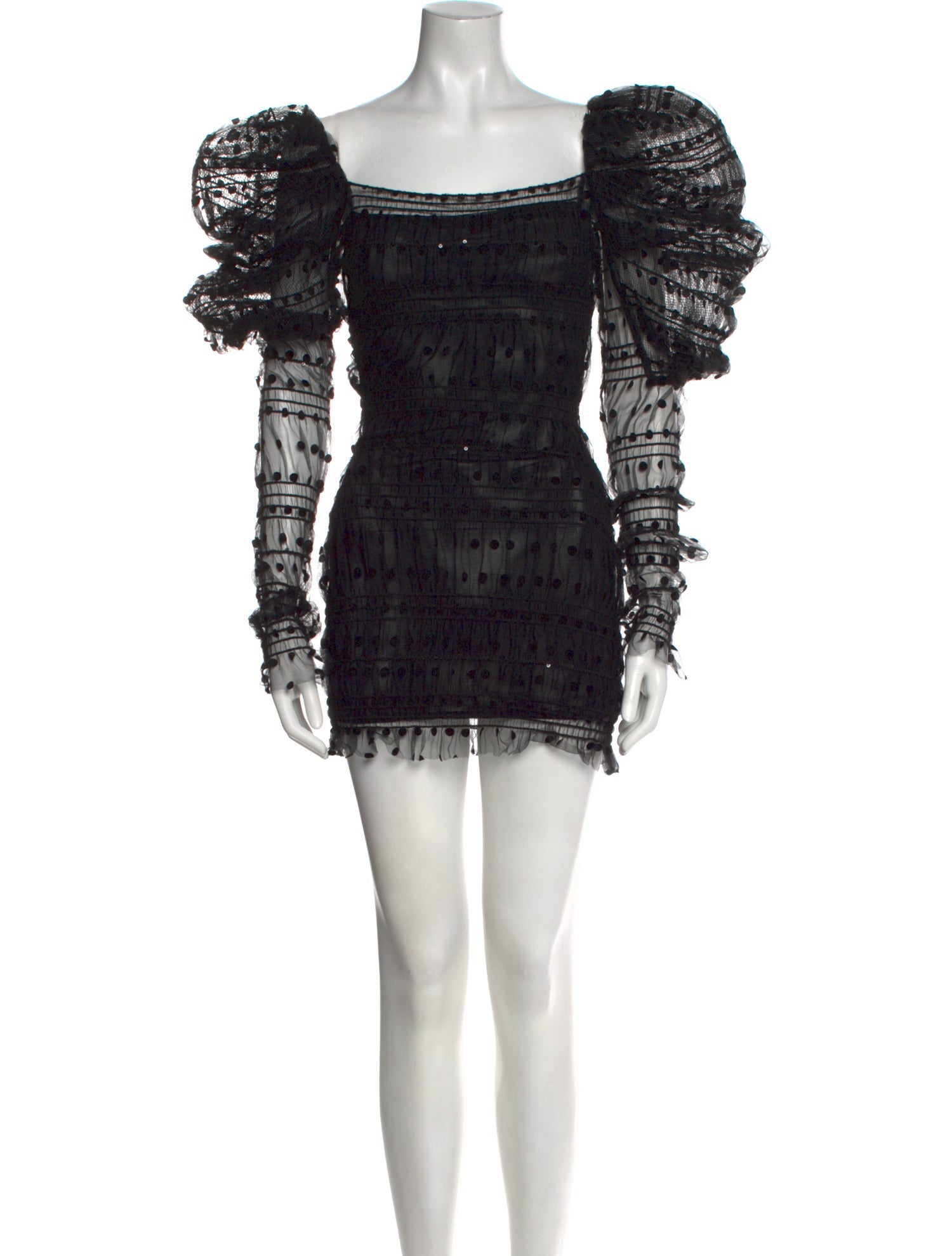 LaQuan Smith Mesh Mini Dress