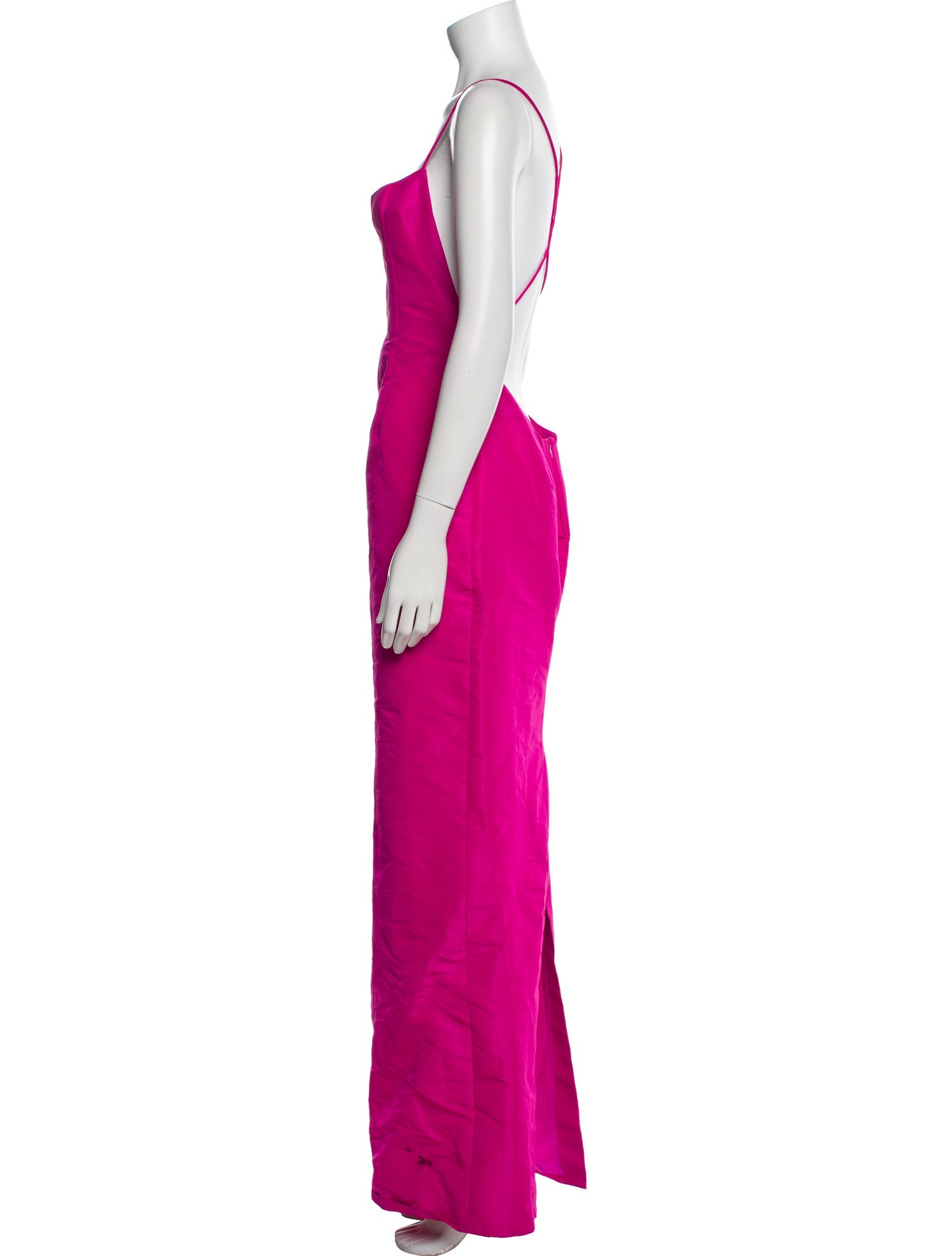 LaQuan Smith Square Neckline Long Dress