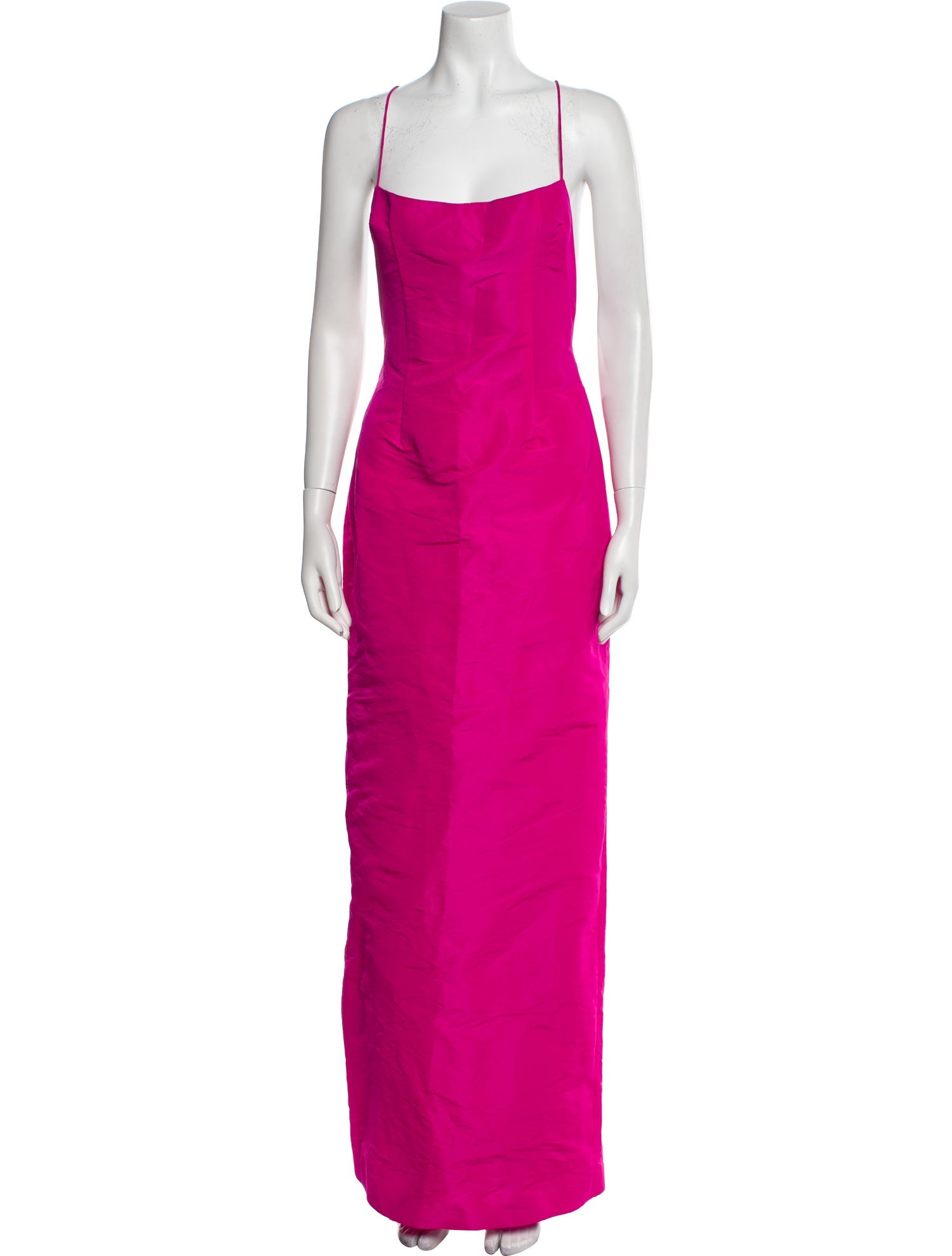 LaQuan Smith Square Neckline Long Dress