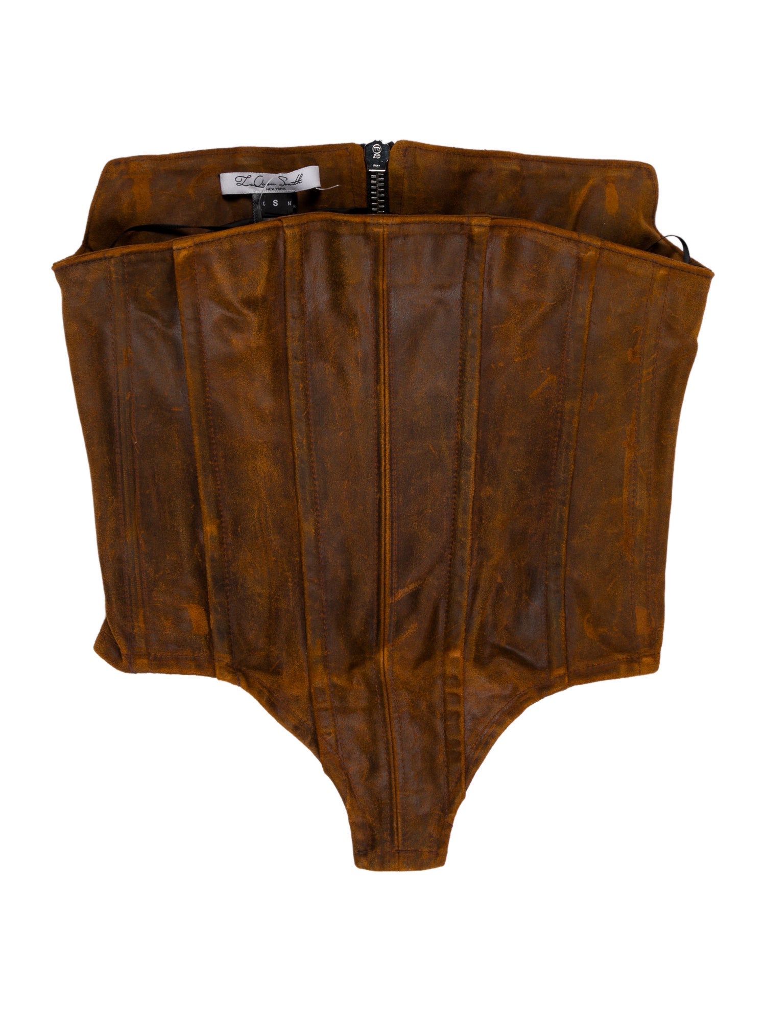 LaQuan Smith Silk Strapless Crop Top w/ Tags