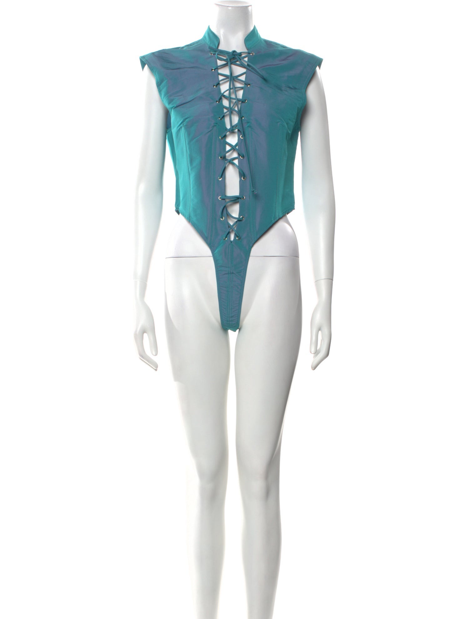 LaQuan Smith V-Neck Short Sleeve Bodysuit w/ Tags