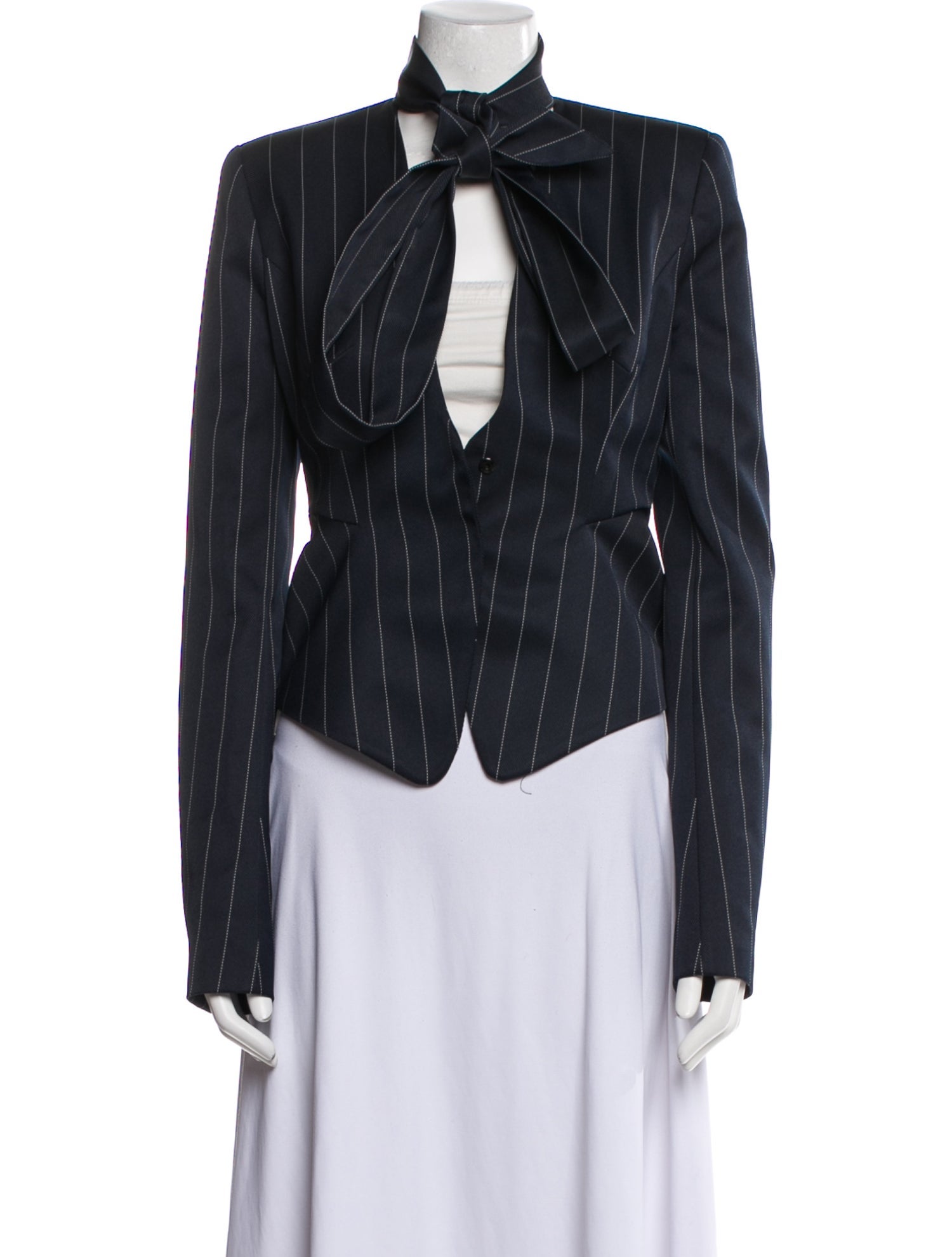 LaQuan Smith Striped Evening Jacket