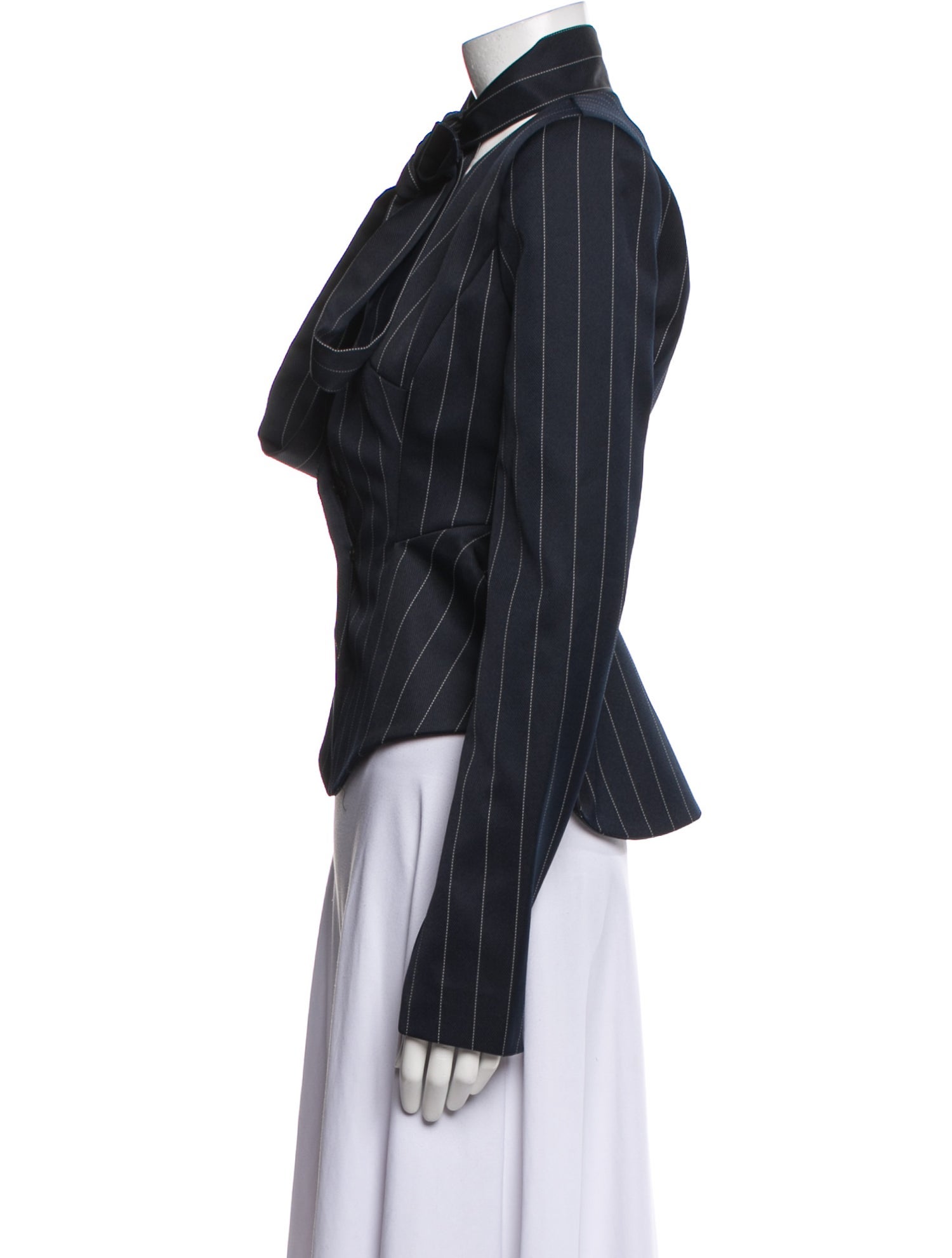 LaQuan Smith Striped Evening Jacket