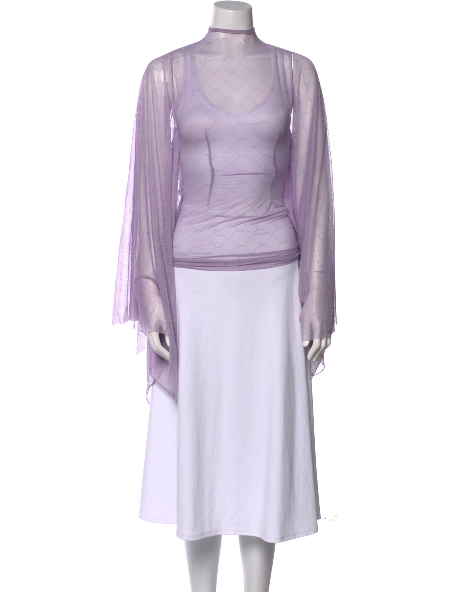 LaQuan Smith Nylon Mock Neck Crop Top w/ Tags