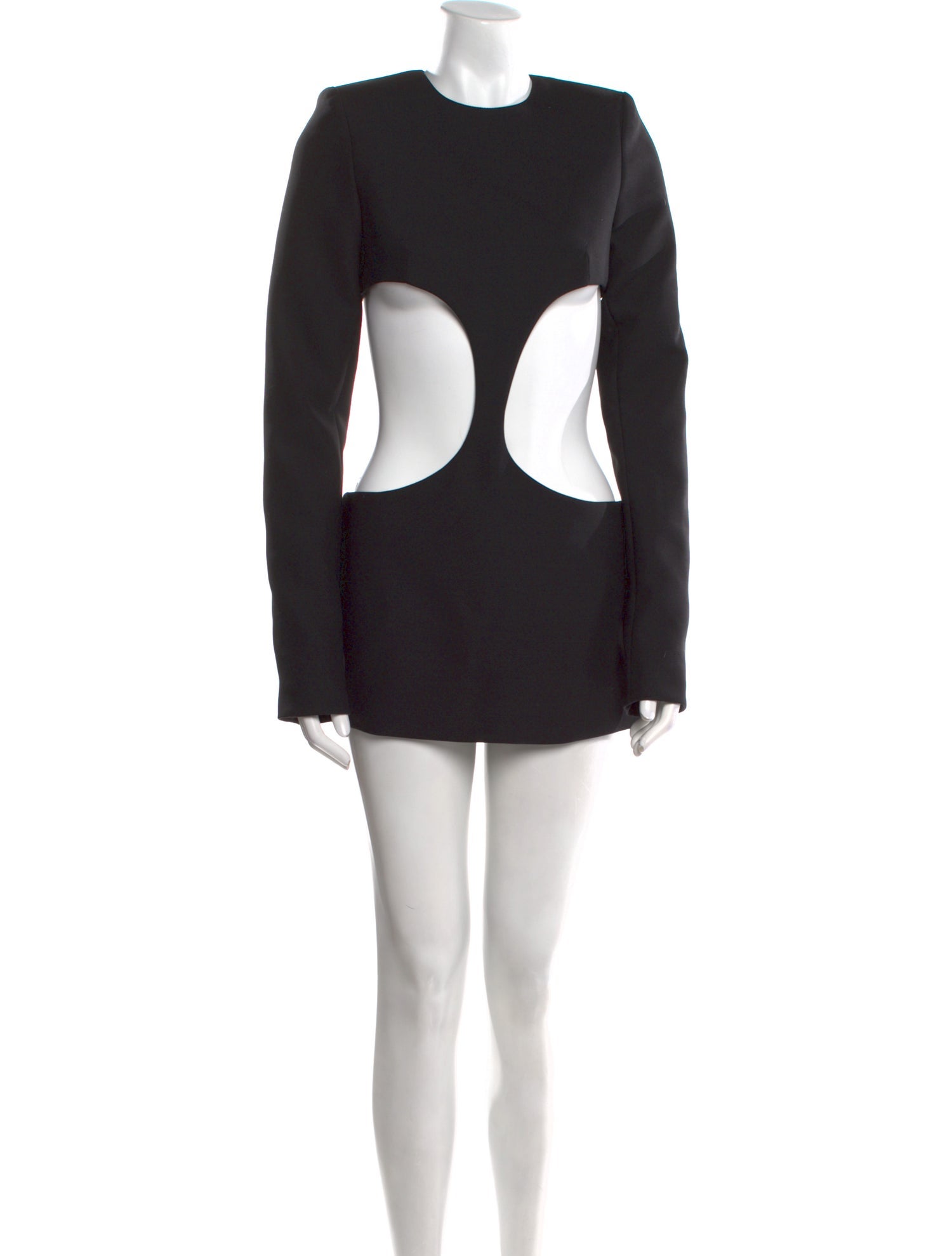 LaQuan Smith Virgin Wool Mini Dress