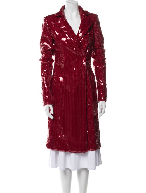 LaQuan Smith Nylon Printed Trench Coat