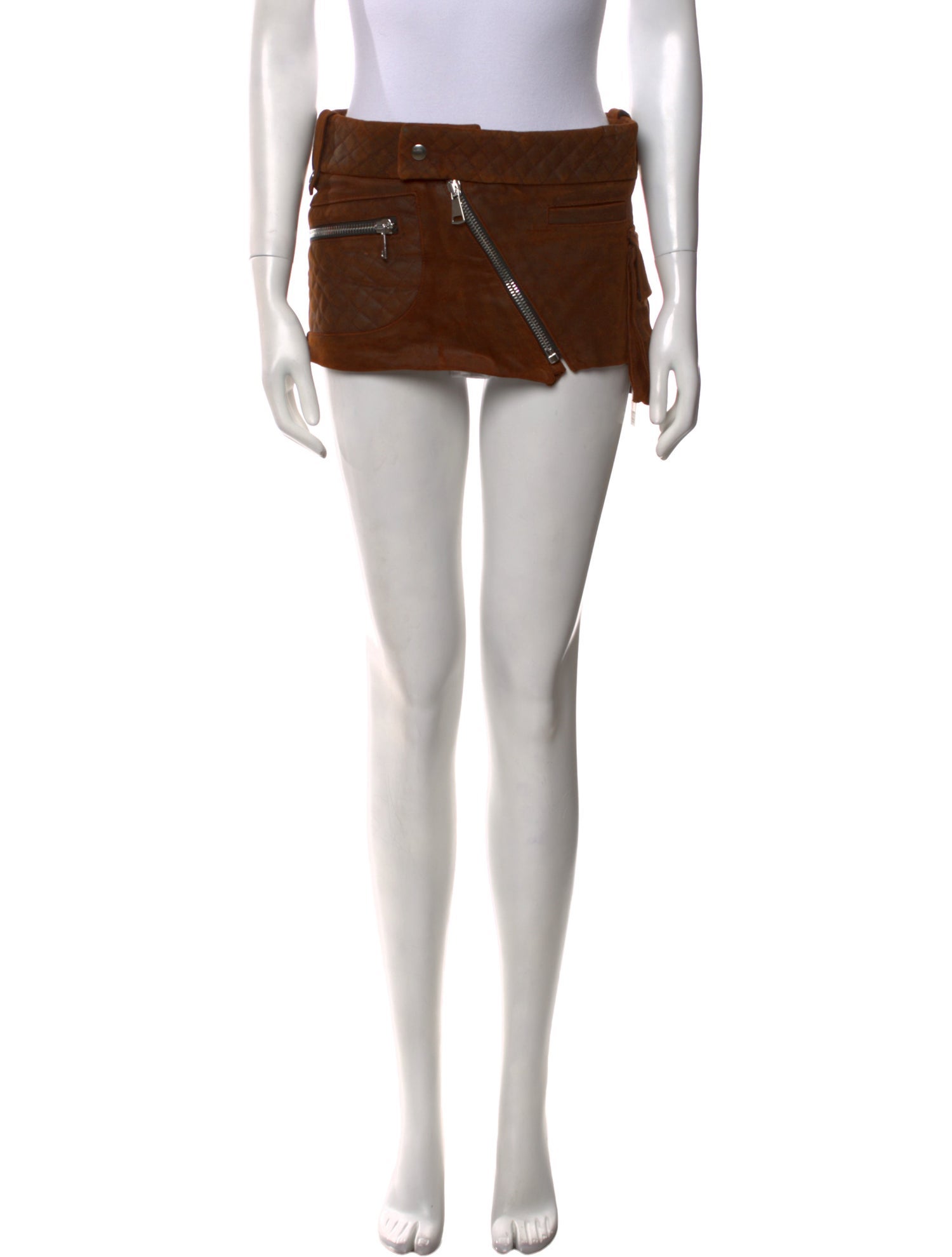 LaQuan Smith Leather Mini Skirt