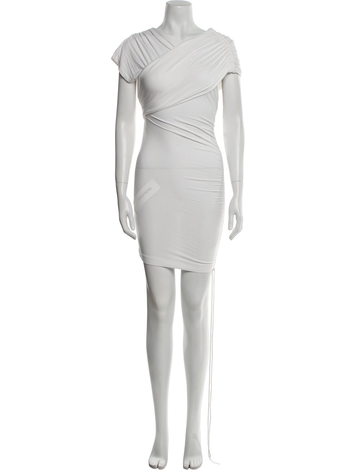 LaQuan Smith One-Shoulder Mini Dress