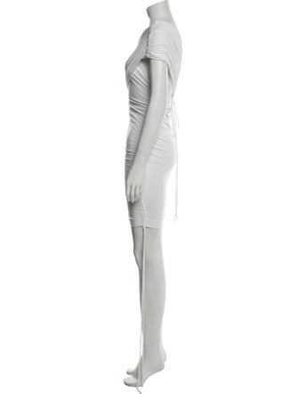 LaQuan Smith One-Shoulder Mini Dress