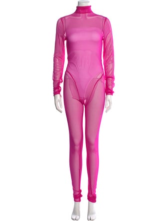 LaQuan Smith Mock Neck Jumpsuit