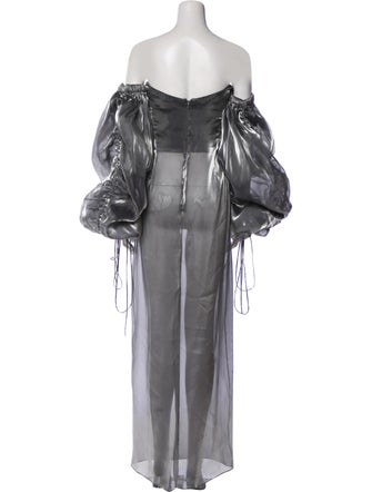 LaQuan Smith Silk Long Dress