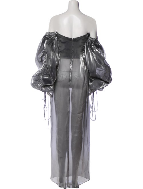 LaQuan Smith Silk Long Dress