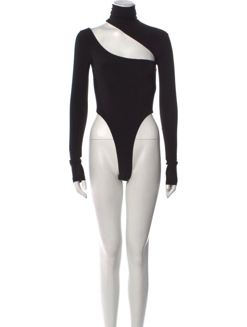 LaQuan Smith Turtleneck Long Sleeve Bodysuit
