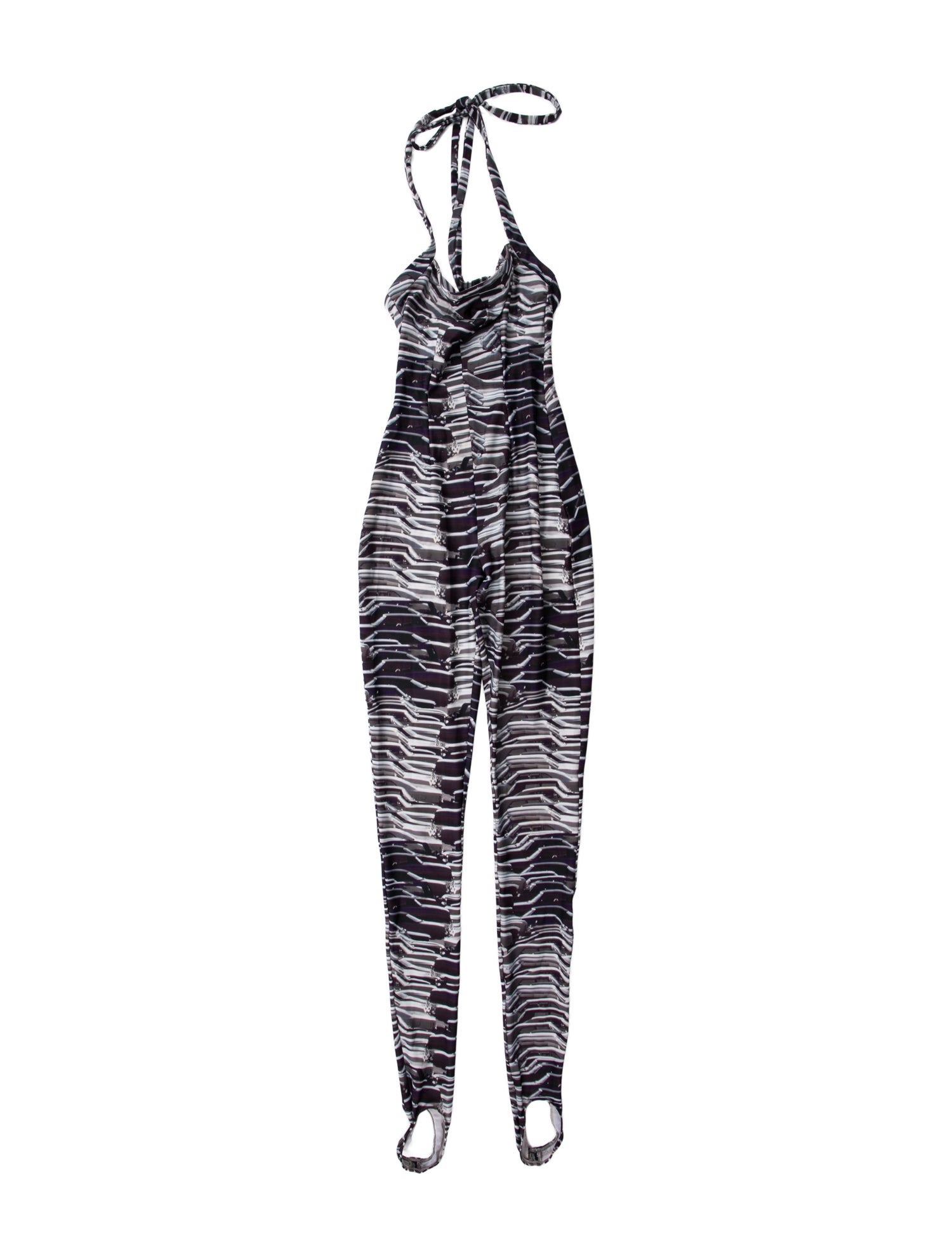 LaQuan Smith Printed Halterneck Jumpsuit