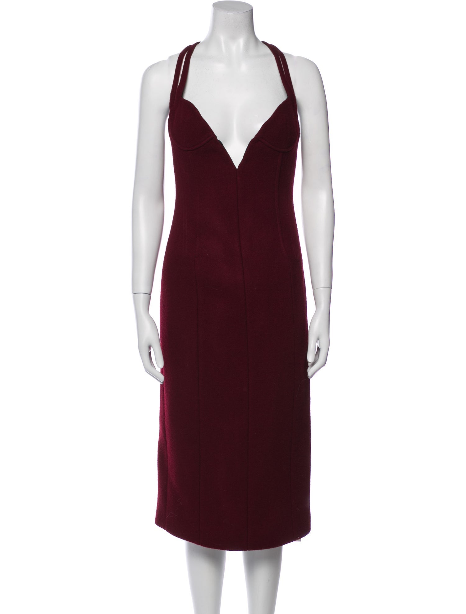 LaQuan Smith Wool Midi Length Dress