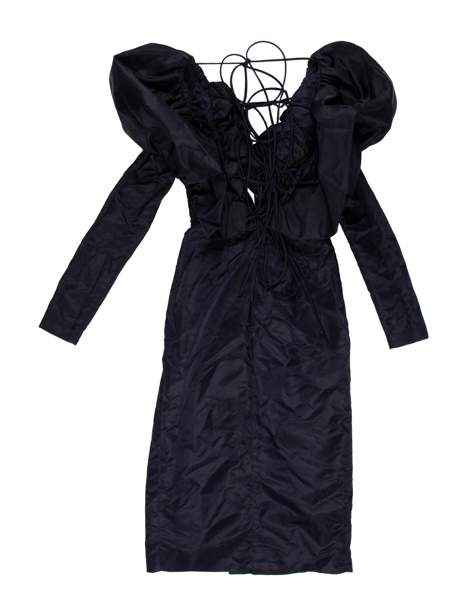 LaQuan Smith Strapless Midi Length Dress