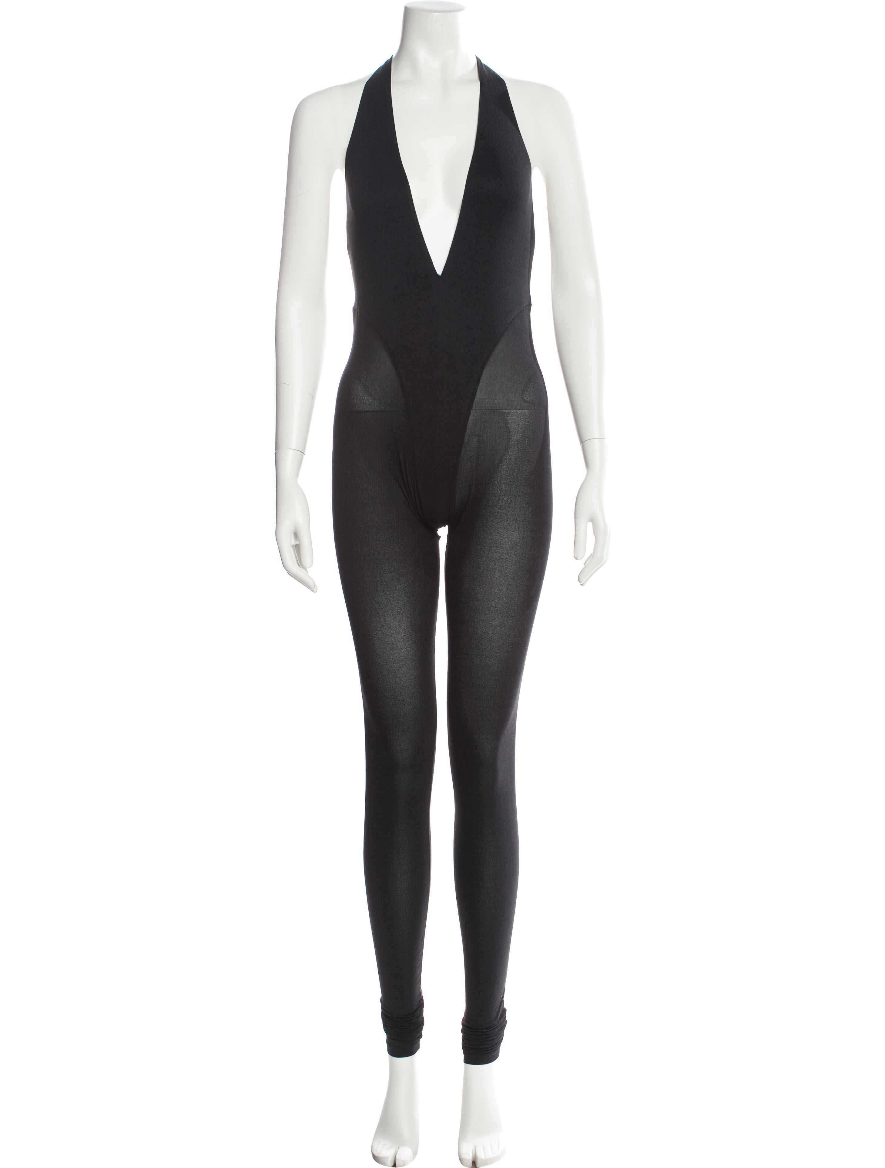 LaQuan Smith Silk Halterneck Jumpsuit